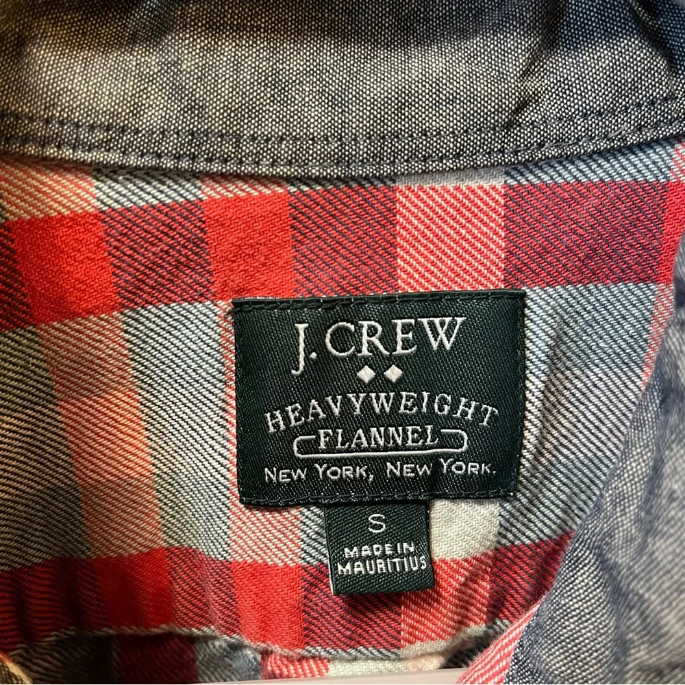 Men’s J Crew Heavyweight Flannel Plaid Shirt S - Picture 2 of 4